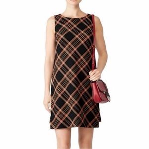 Trina Turk New w/o Tags, Casa Mexico Brynne Plaid Shift Dress Size 8 $298.00